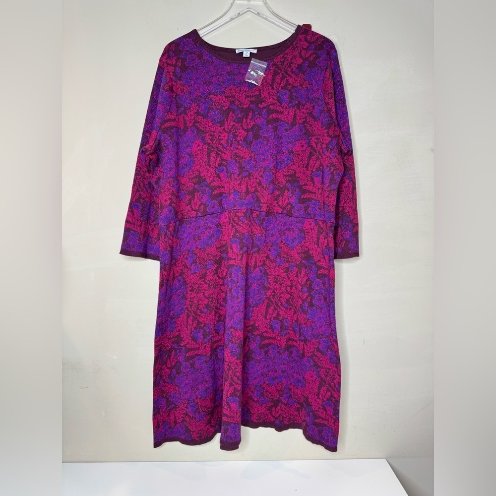 Isaac Mizrahi live Purple and Red Floral Dress size 2X